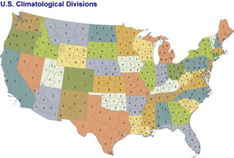 Us Climate Divisions Monitoring References National Centers For