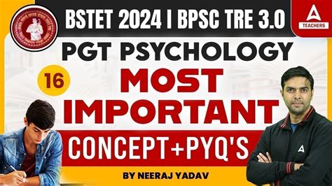 Bihar STET BPSC PGT Psychology Marathon 2024 Bihar STET Psychology