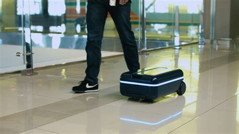 meet the self driving suitcase that will automatically follow its owner through airport