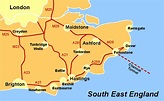 Map of South East England