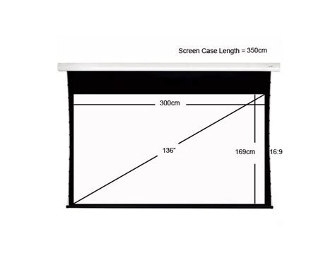 Sapphire Electric Tab Tensioned 301 X 1693cm Projector Screen 169 136