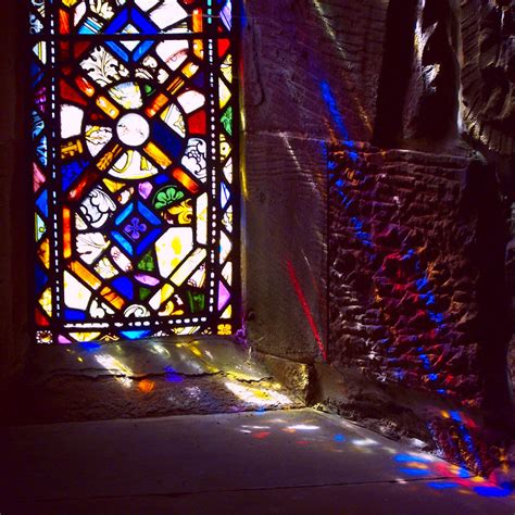 Reflections Through A Stained Glass Window At Great Urswic Flickr Photo Sharing