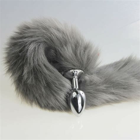 False Fox Tail Metal Anal Butt Plug Cosplay Romance Games Funny Toy For
