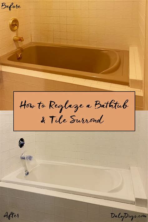 Reglazing bathroom tile give the color of the house throughout harmony, after you choose the color of your interior, bring simple shades of the same colors inside, use decoration as an feature. How to Reglaze A Bathtub and Tile Surround - Daly Digs in ...
