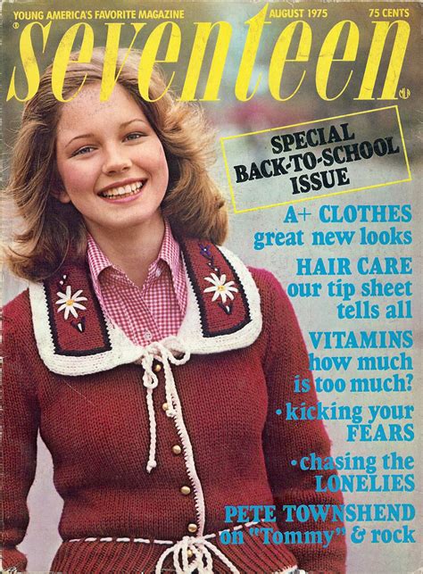 Seventeen Magazine Back To School Issue August 1975 Model Carrel Myers