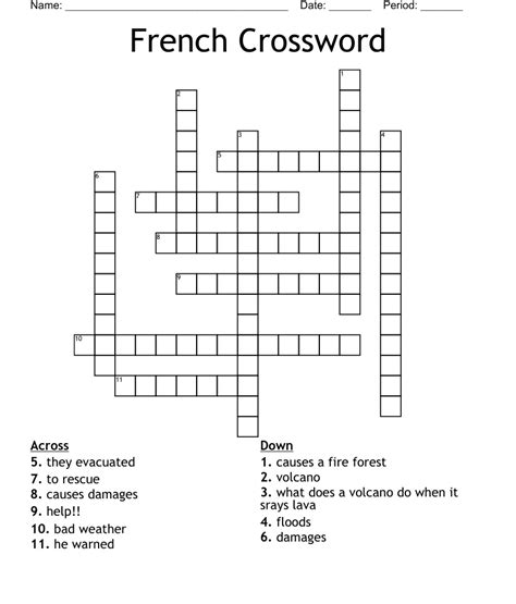 French Crossword  WordMint