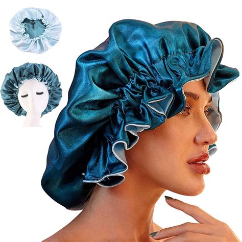 Satin Bonnet Silk Sleep Cap Extra Large Bonnets For Curly Hair Braids Big Hair Reversible