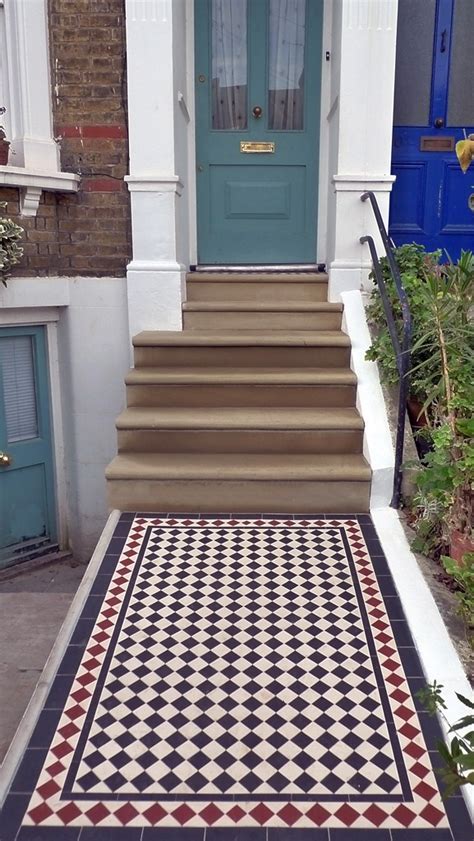 Bull Nose York Stone Steps And Victorian Mosaic Tile Path London
