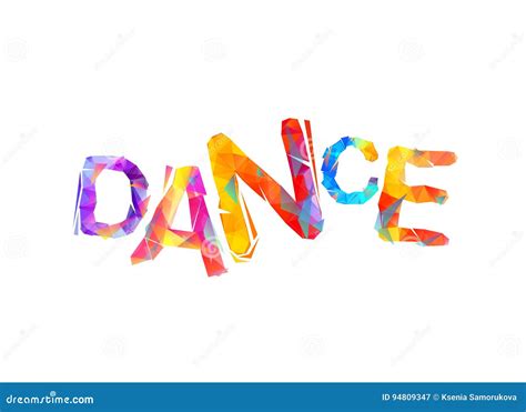 Dance Word The Verb Expressing The Action Children Education Concept