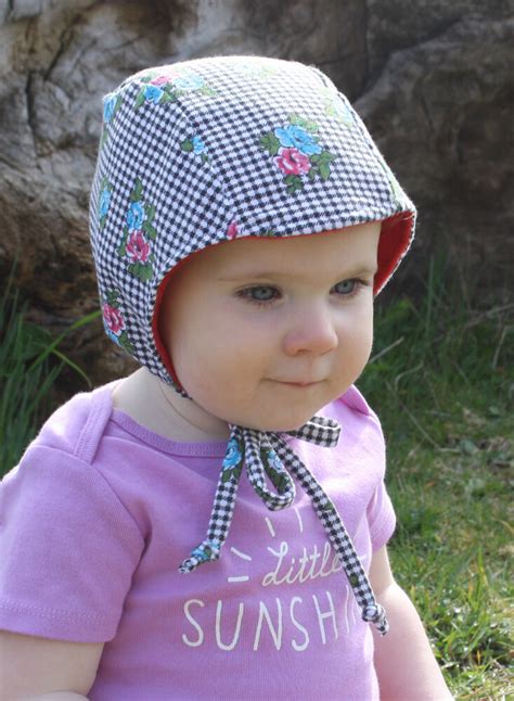 Brimless Baby Bonnet Sewing Pattern Baby Sun Bonnet Reversible