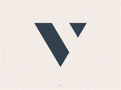 Letter V Geometric Logo V Logo Design Typographic Logo