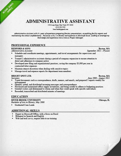 An administrative assistant resume summary provides a brief outline of your skills and qualifications. Administrative Assistant Resume Sample | Resume Genius
