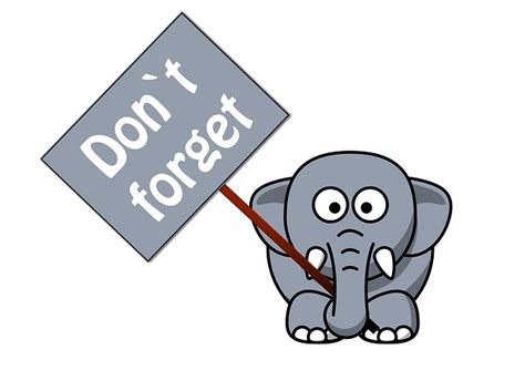 Just A Reminder Elephant Clipart Image 14031