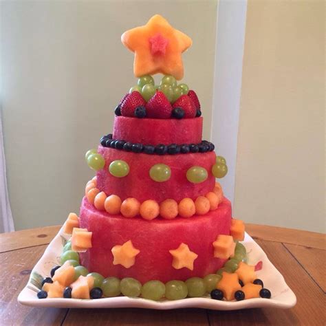 It's is a great birthday treat for kids and adults. Birthday 'cake' made entirely out of fruit. | Fruit ...