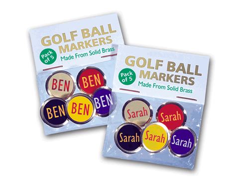 Golf Ball Markers Personalised Great Golf T With Any Name Of Your