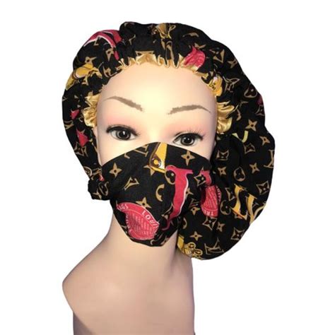 Shop Generic Satin Hair Bonnet With Nose Mask Multicolor Online