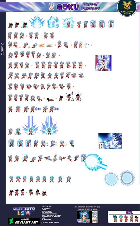Goku M Ultra Instinct Go Gi Sprite Sheet By Foxyspriter On Deviantart