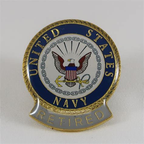 United States Navy Retired Lapel Pin