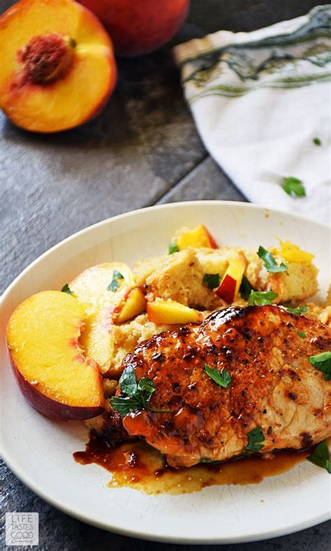Peach Glazed Pork Chops And Stuffing Is An Easy Meal You Can Enjoy Any Night Of The Week This