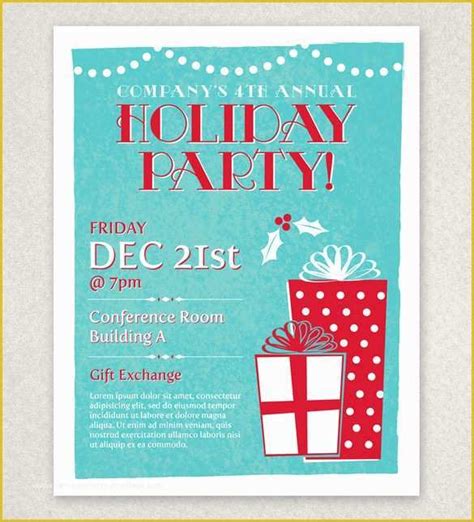 Office Christmas Party Flyer Templates Free Of 27 Holiday Party Flyer