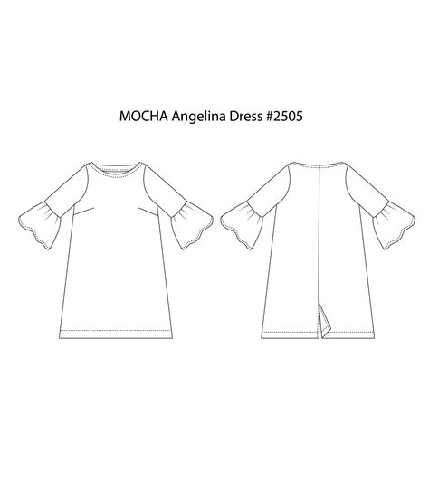 Mocha Angelina Dress Pdf Sewing Pattern Large Paper Etsy