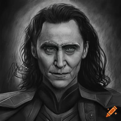 Detailed Pencil Drawing Of Loki On Craiyon