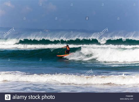 Surfing Kuta Bali Indonesia Stock Photo Alamy