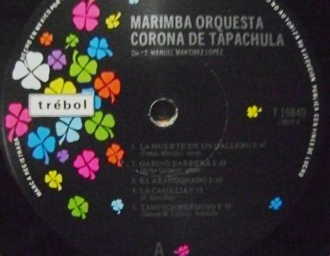 Marimba Orquesta Corona De Tapachula Disco Lp Vinil En