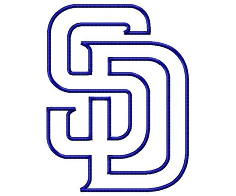 San Diego Padres Logos Machine Embroidery Design For Instant Download