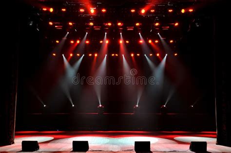Free Stage With Lights Background Of Empty Stage Spotlight Neon