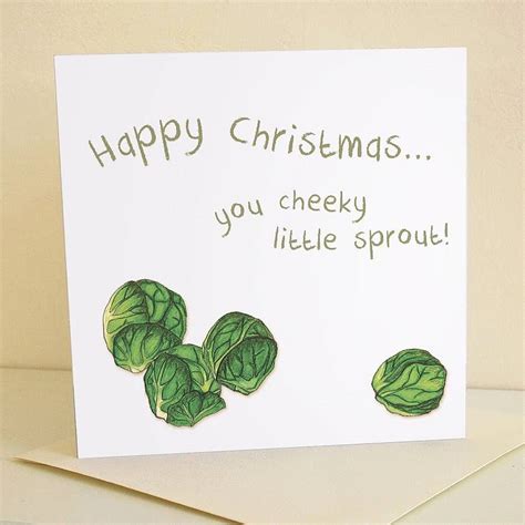 Cheeky Little Sprout Christmas Card By Cherry Pie Lane