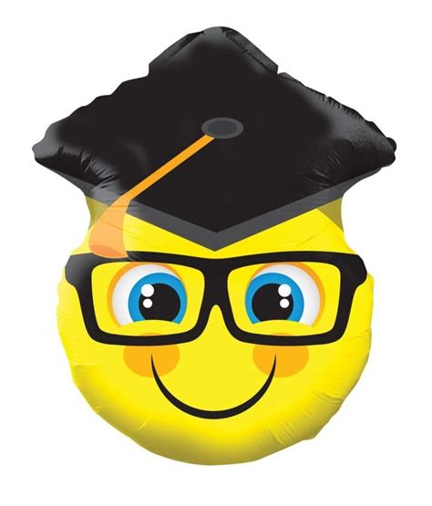 20 Smile Face Grad W Cap Graduation Balloons Smile Face Happy