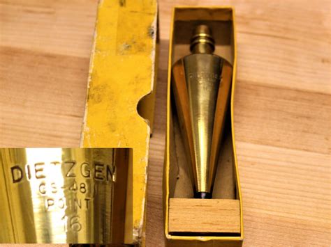 Vintage Dietzgen Brass Plumb Bob Brass Vintage Plumbing