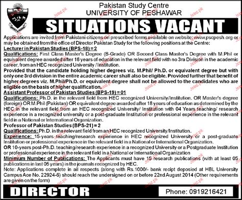 Professors Assistant Professors Job Opportunity Job Advertisement Pakistan