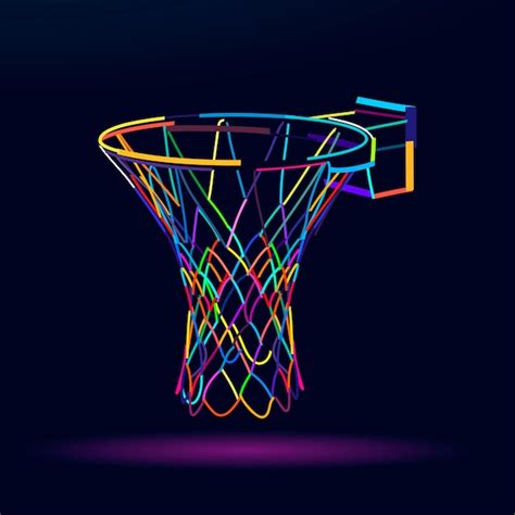 Premium Vector Abstract Basketball Hoop Basketball Basket From