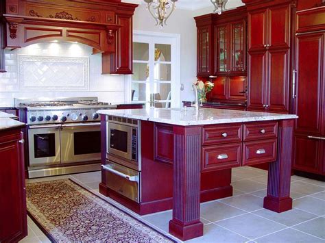 Maroon Kitchen Cabinets Kitchen Design Ideas