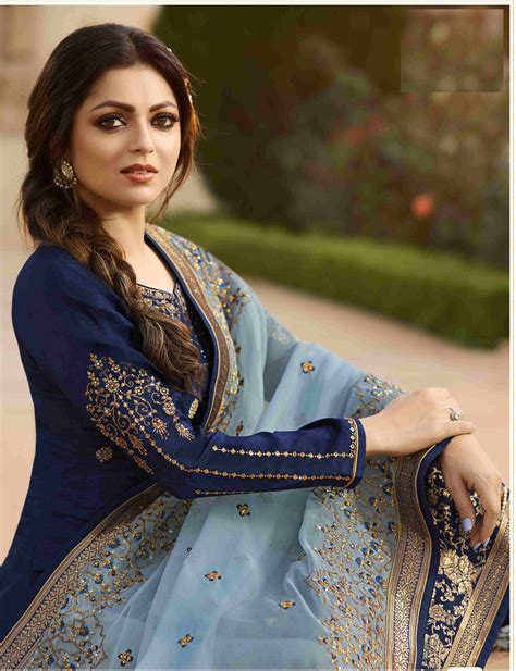Blue Punjabi Suit With Heavy Embroideryblue Punjabi Suit With Heavy
