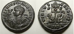 ROMAN EMPIRE Follis Licinius II as Caesar, 317-324, Siscia mint RIC 125 ...
