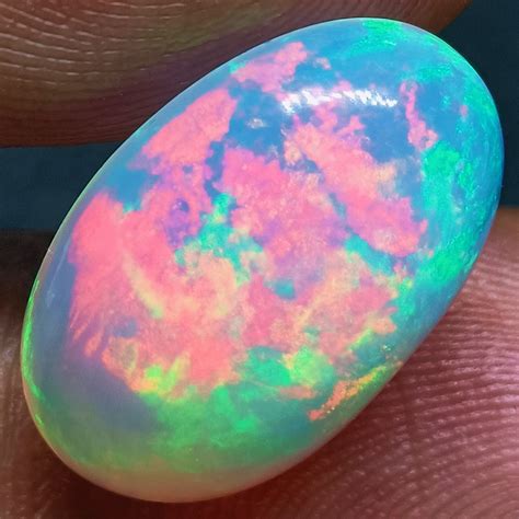 Ethiopian White Opal Cabochon Loose Gemstone Calibrated Oval Opal