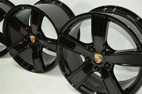 20″ Porsche 991 Carrera 911 Wheels Rims Factory Oem Original Black