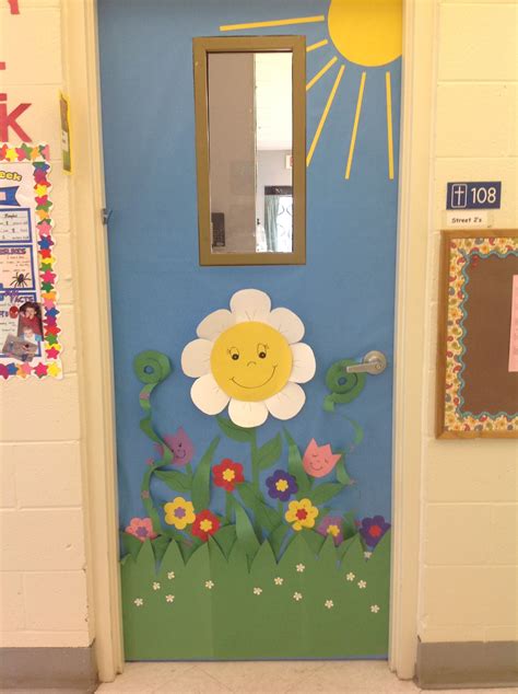Spring Classroom Door Idea A Garden Of Happy Flowers You Dont Always