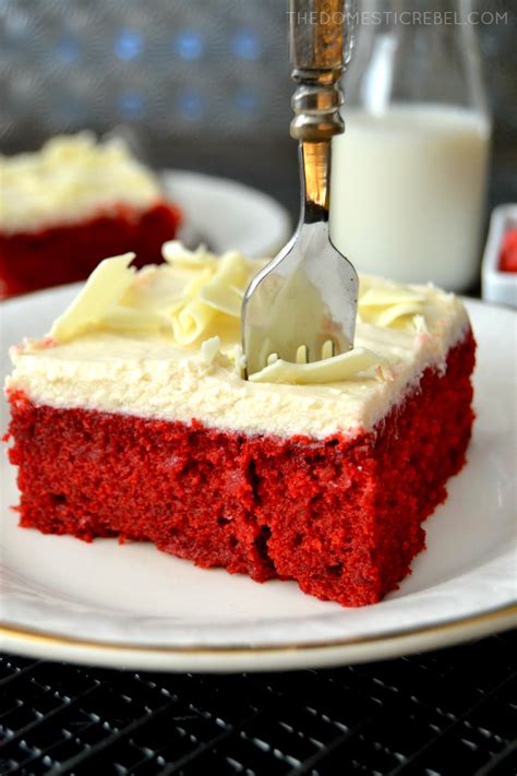 It's best to rinse/wipe the knife dry after each cut to avoid dragging red crumbs into the icing like i did. The Best Red Velvet Cake with Boiled Frosting | The Domestic Rebel