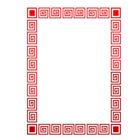 red chinese frame 15166138 png