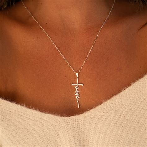 Faith Necklace By Blessed Wear 925 Sterling Silver Faith Necklace Shop Now Blessed Wear™