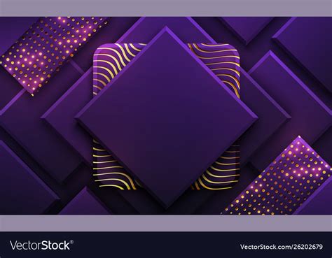Purple Background With 3d Style Luxury Background Vector Image