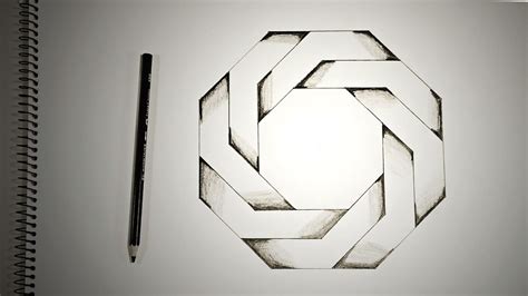 learn how to draw optical illusions like this twisted octagon illusion drawings optical