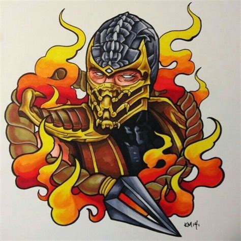 Scorpions Sketch Scorpion Mortal Kombat Mortal Kombat Tattoo Mortal