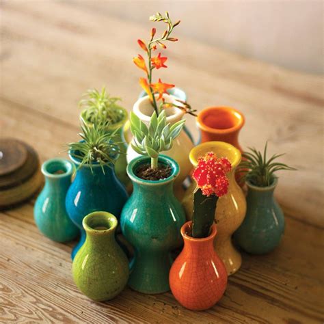 Ceramic Bud Vases ~ Multi Colored Set Of 13 In 2019 Vase Bud Vases Ceramics