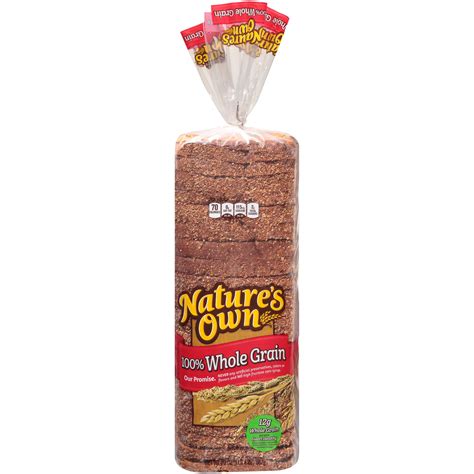 Nature S Own 100 Whole Grain Bread 20 Oz Bag Walmart Com Walmart Com