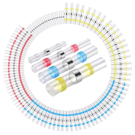 50pcs Solder Seal Wire Connectors Waterproof Heat Shrink Butt